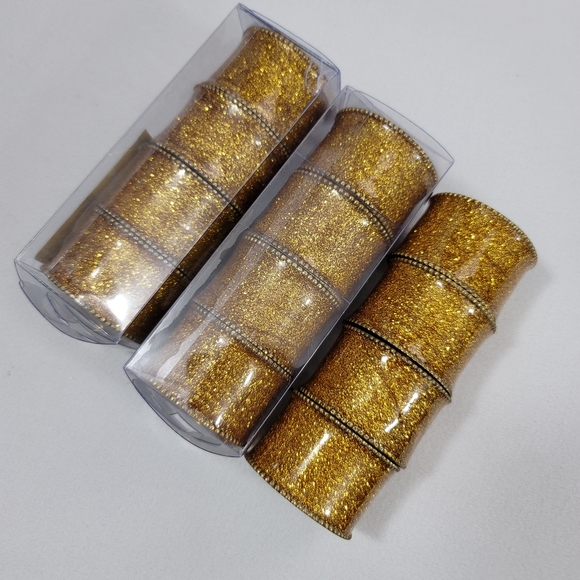 (12) CHRISTMAS SPARKLE Metal Napkin Rings By Bed Bath & Beyond - Picture 3 of 8